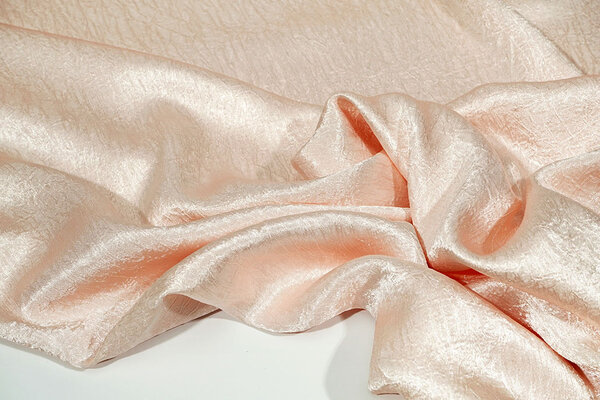 Crinkle Satin Champagne Rosa