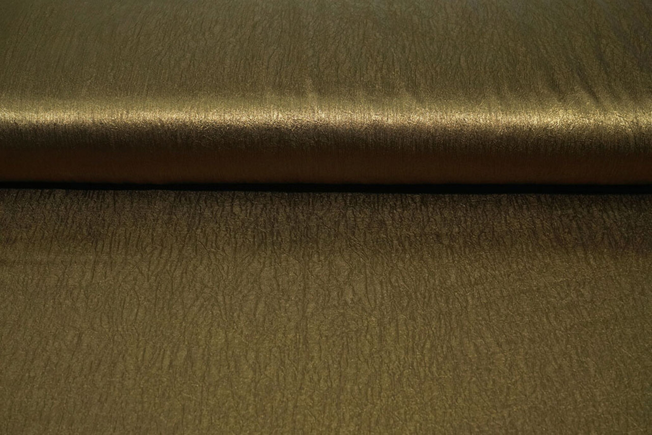 Crinkle Satin Khaki Grün