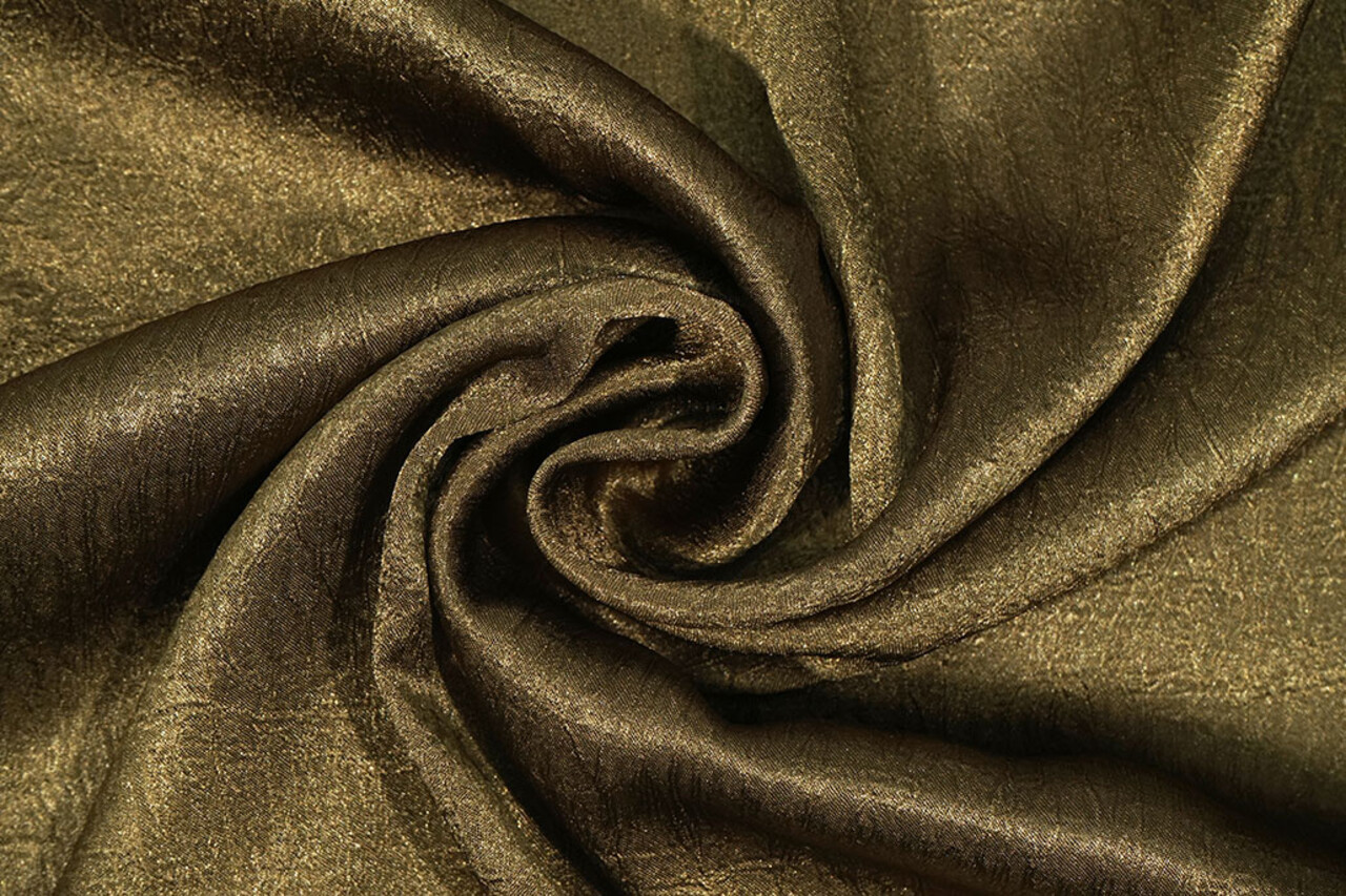 Crinkle Satin Khaki Grün