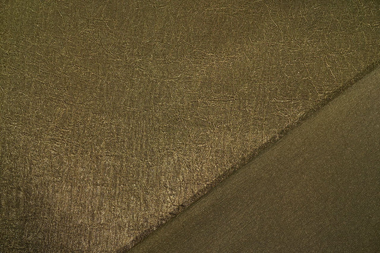 Crinkle Satijn Kaki Groen