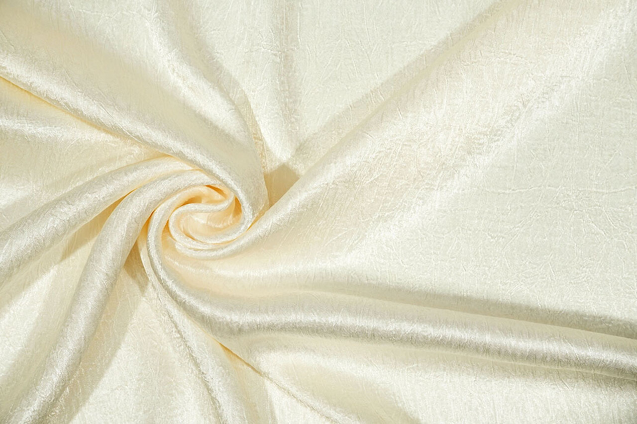 Crêpe Froissé Satin Crème Crêpe Froissé Satin Crème