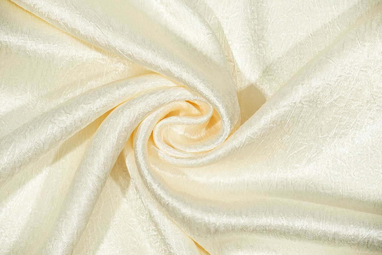 Crêpe Froissé Satin Crème Crêpe Froissé Satin Crème