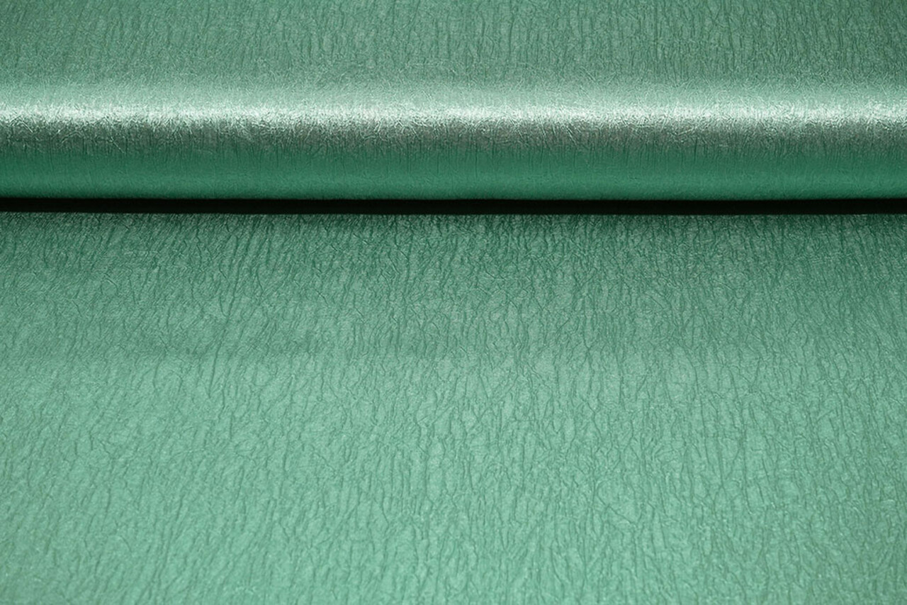 Crinkle Satin Jade Green