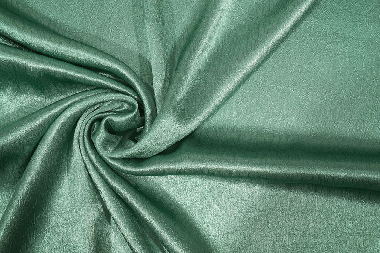 Arrugado Satén Jade Verde Arrugado Satén Jade Verde