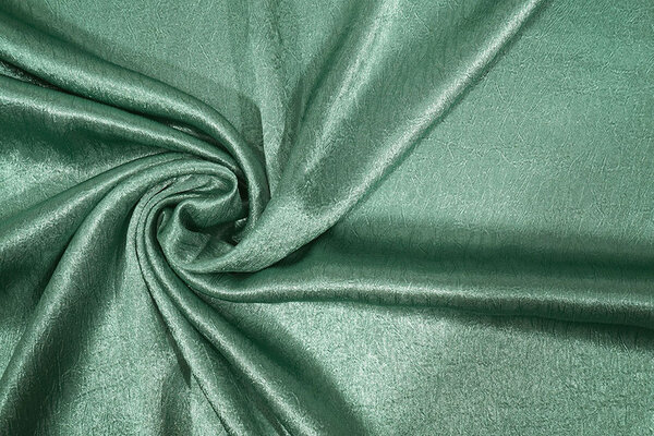 Crinkle Satin Jade Green