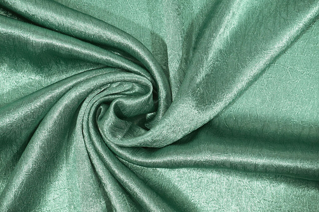 Crêpe Froissé Satin Jade Vert