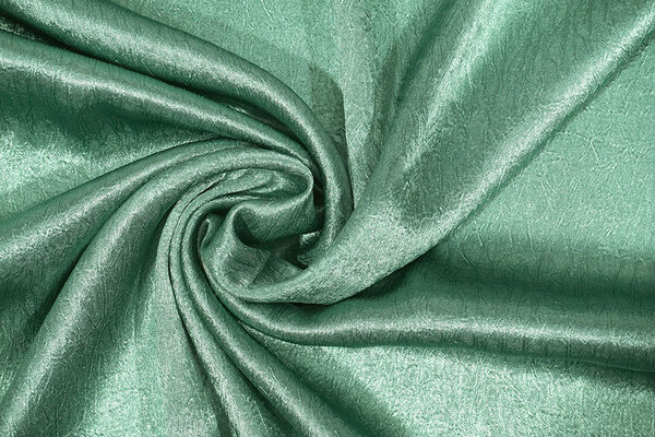 Crinkle Satin Jade Green