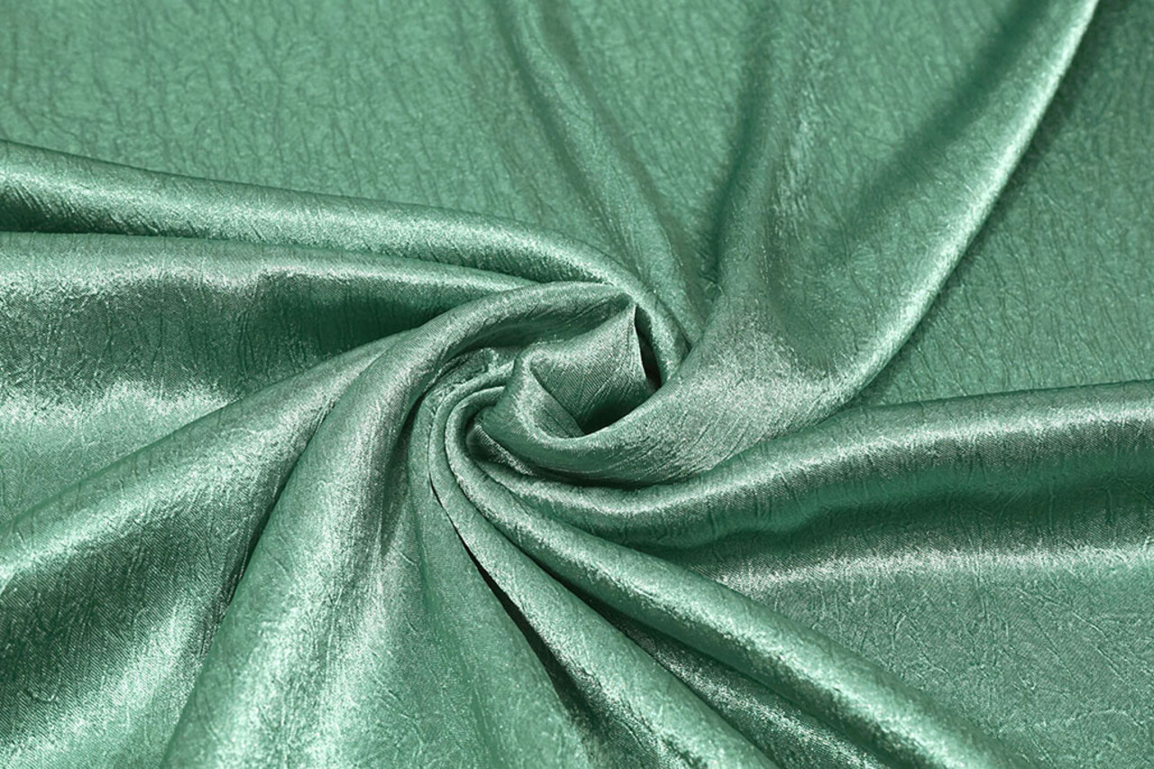 Crêpe Froissé Satin Jade Vert