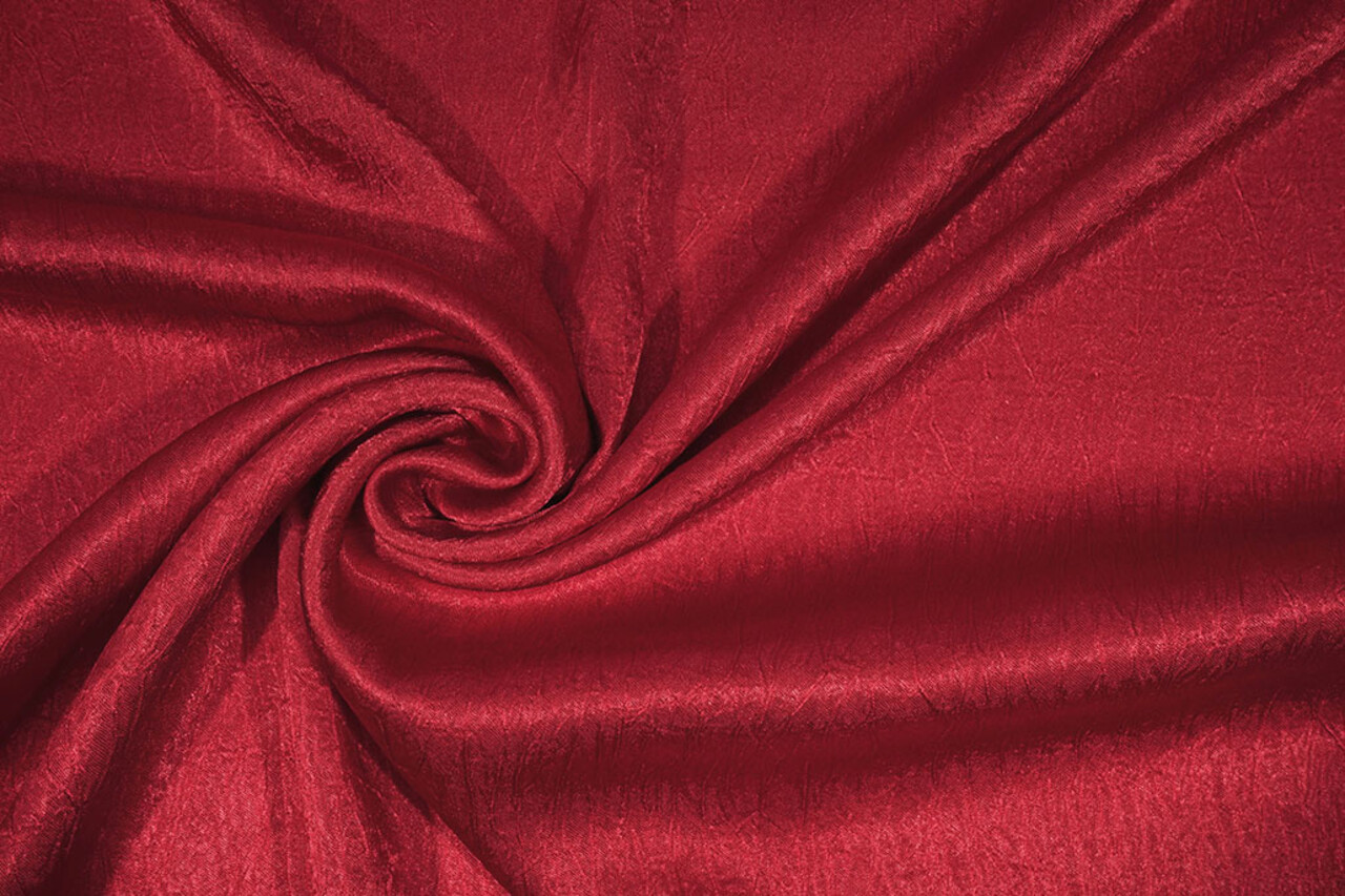 Crinkle Satijn Rood