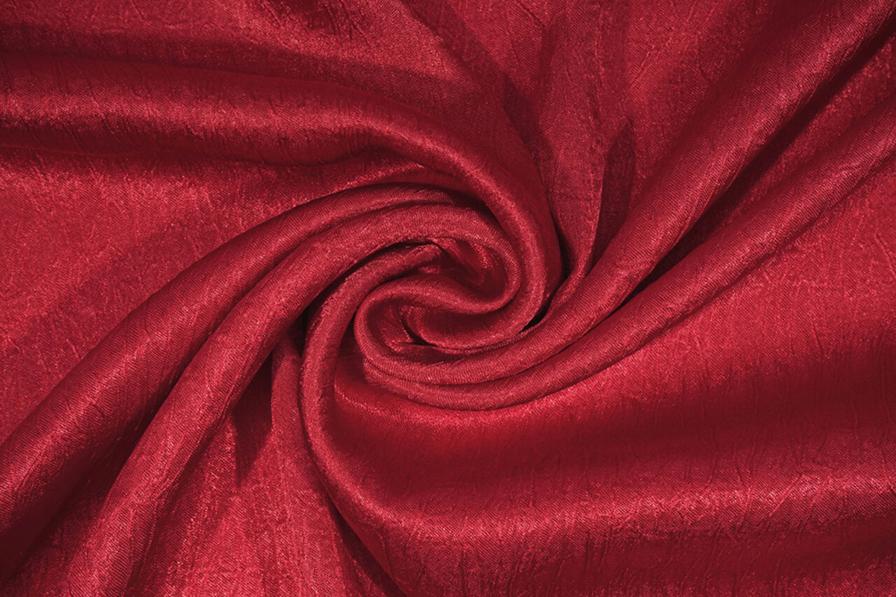Crinkle Satin Red