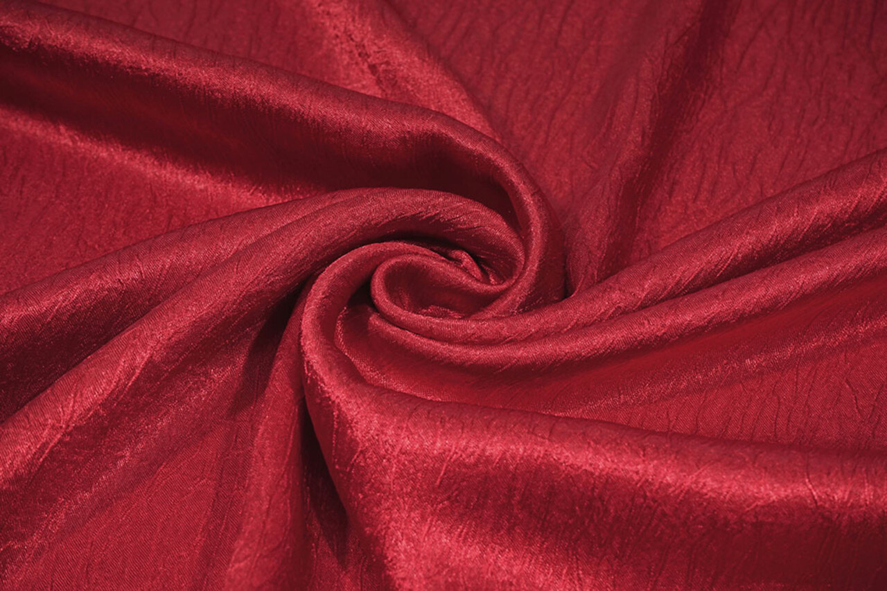 Crinkle Satijn Rood