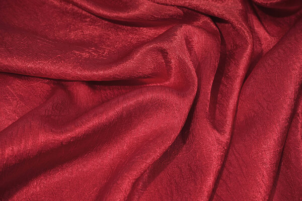 Crêpe Froissé Satin Rouge Crêpe Froissé Satin Rouge