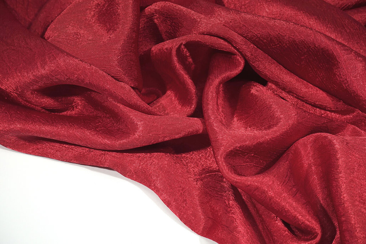 Effetto Stropicciato Raso Rosso Effetto Stropicciato Raso Rosso