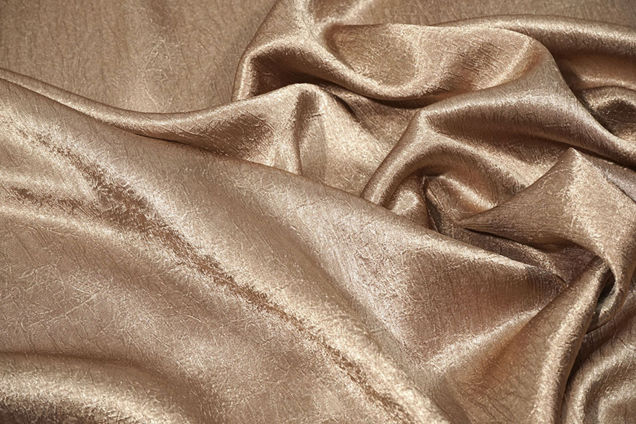 Crinkle Satin Taupe