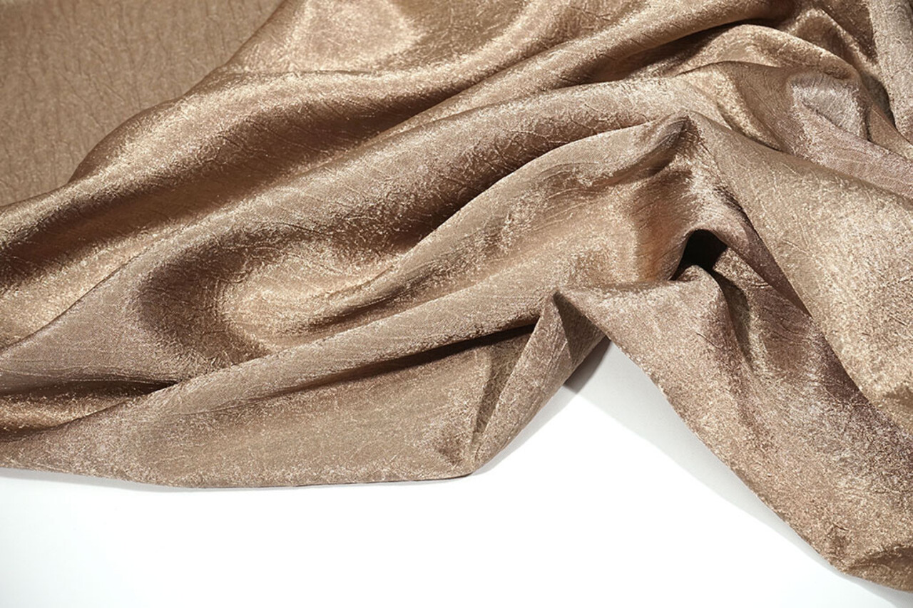 Crinkle Satin Taupe