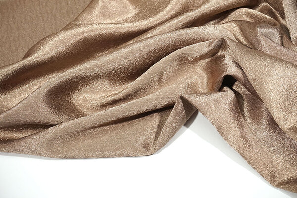 Crêpe Froissé Satin Taupe