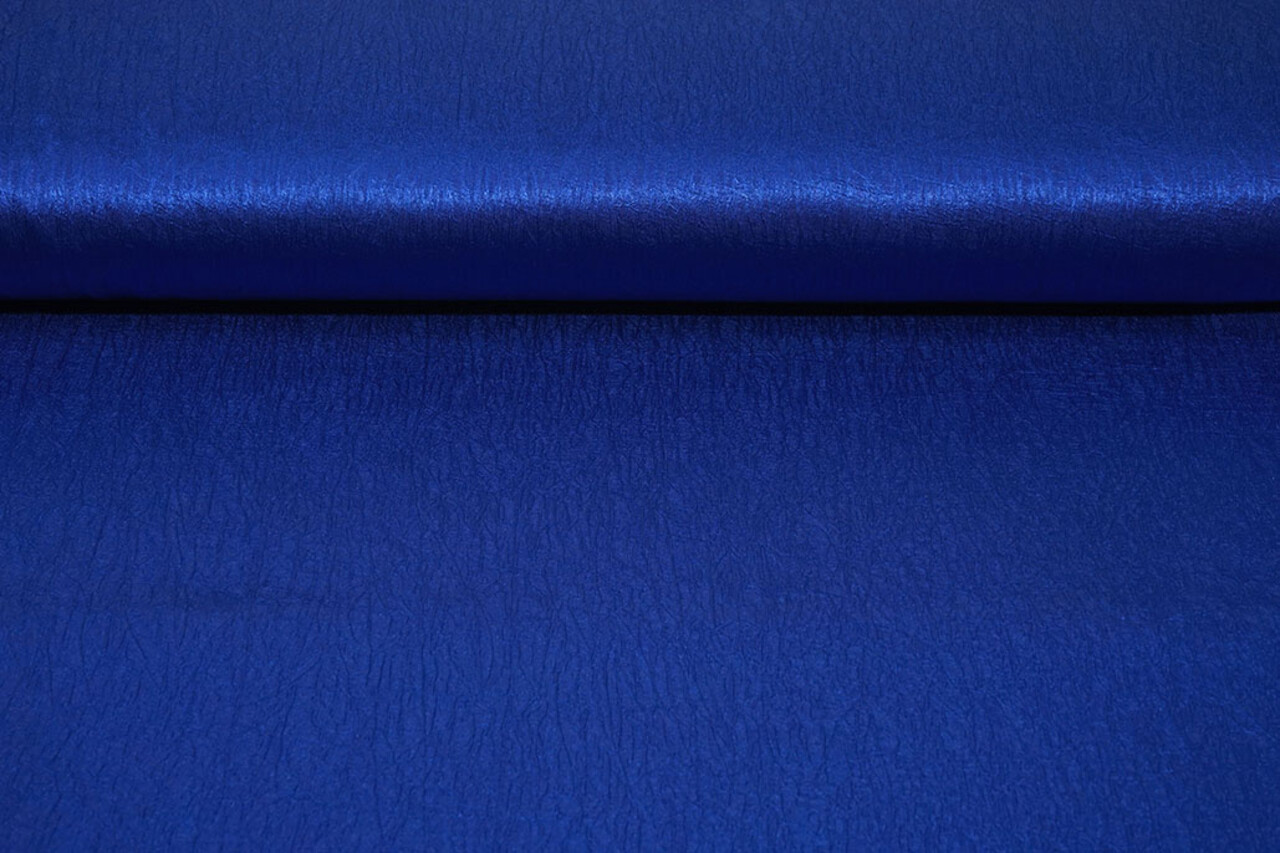 Crinkle Satin Cobalt Blue