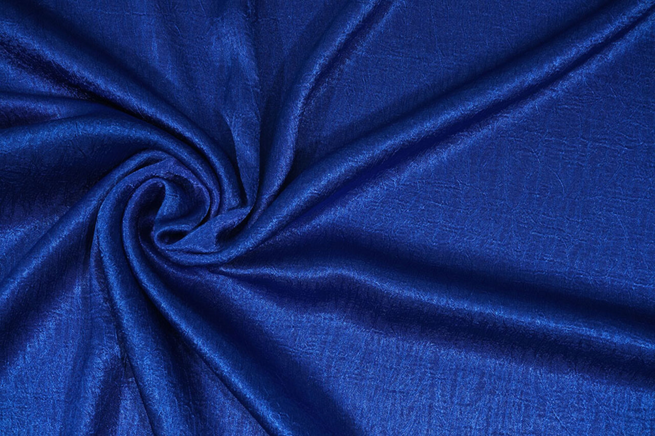 Arrugado Satén Azul Cobalto Arrugado Satén Azul Cobalto