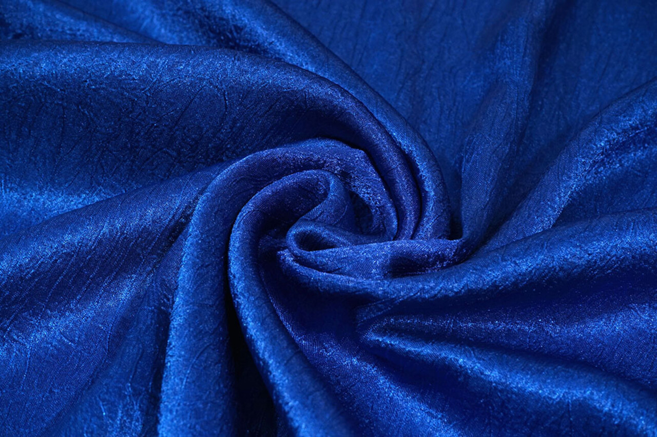 Crinkle Satin Kobaltblau
