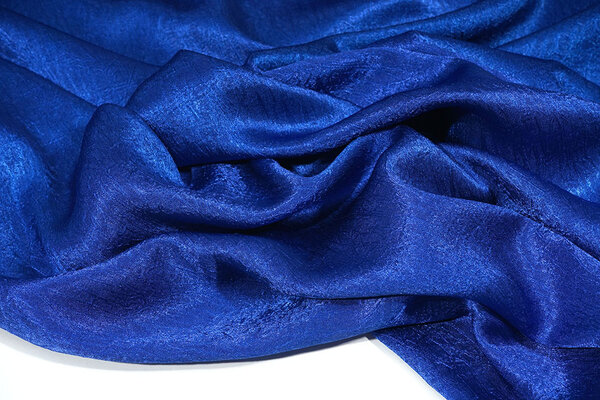 Crinkle Satin Cobalt Blue