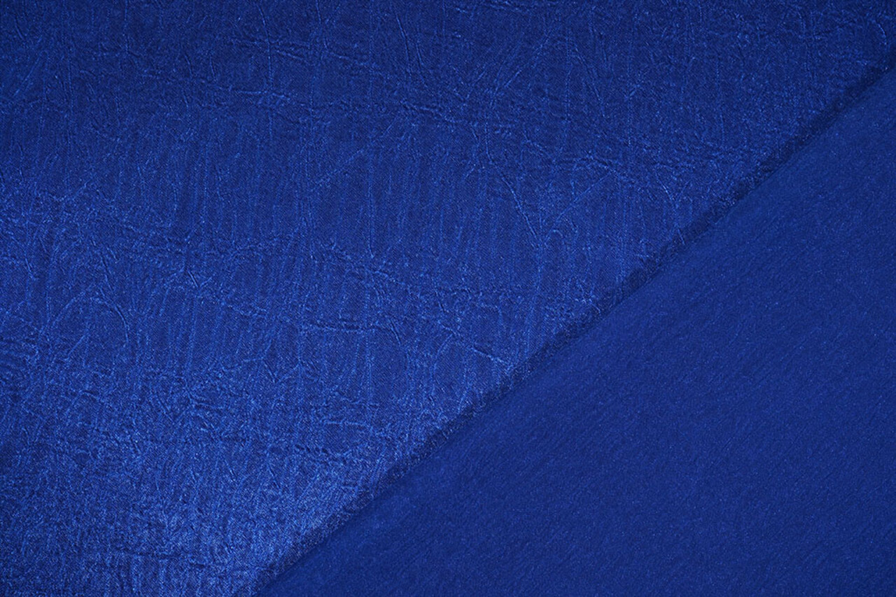 Arrugado Satén Azul Cobalto Arrugado Satén Azul Cobalto
