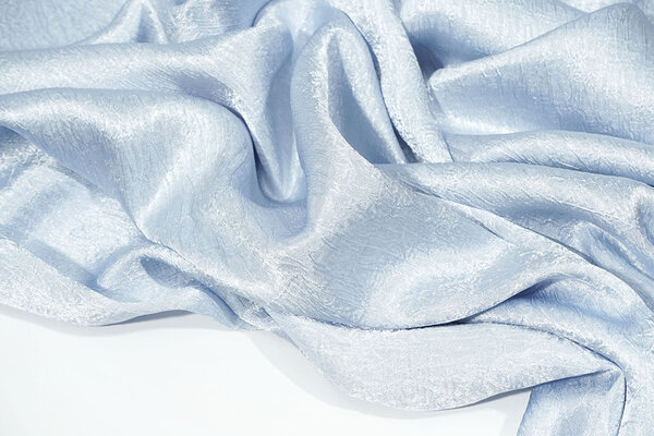 Crinkle Satin Lavendel Babyblau