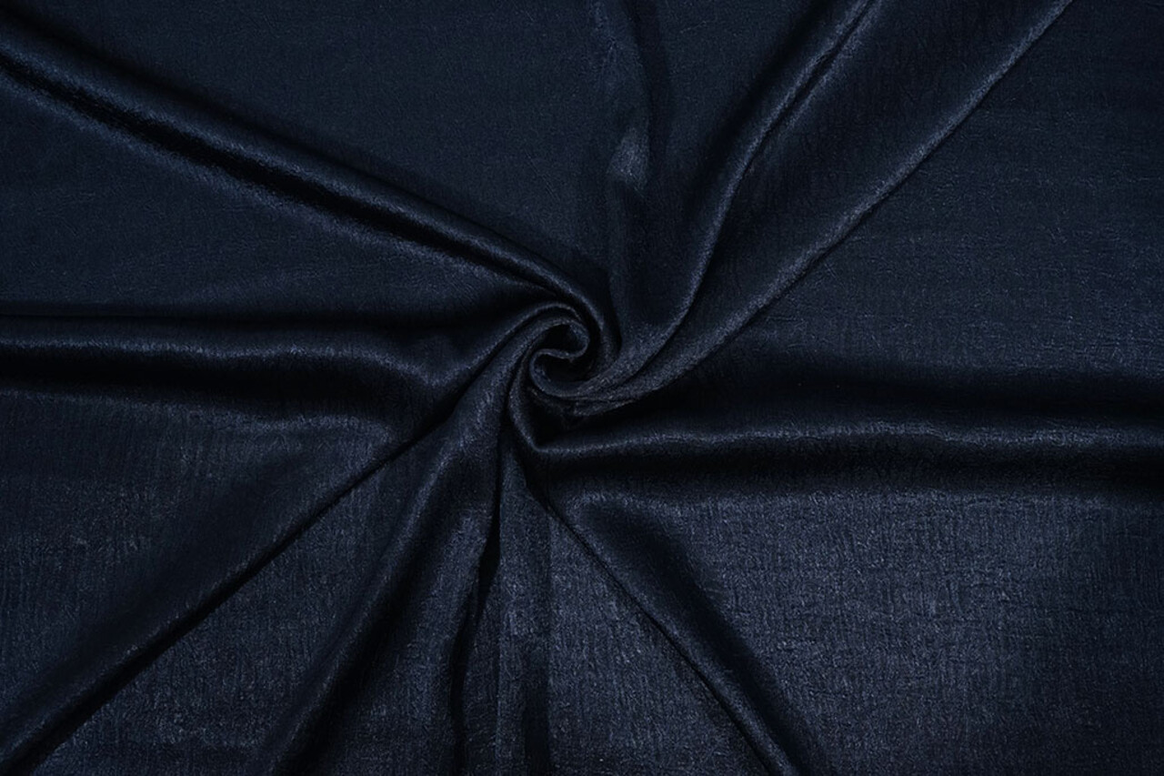 Effetto Stropicciato Raso Blu Navy Effetto Stropicciato Raso Blu Navy