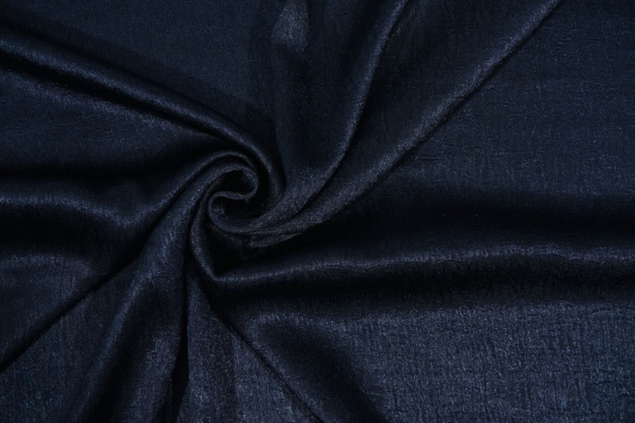 Crinkle Satin Navy Blue Crinkle Satin Navy Blue