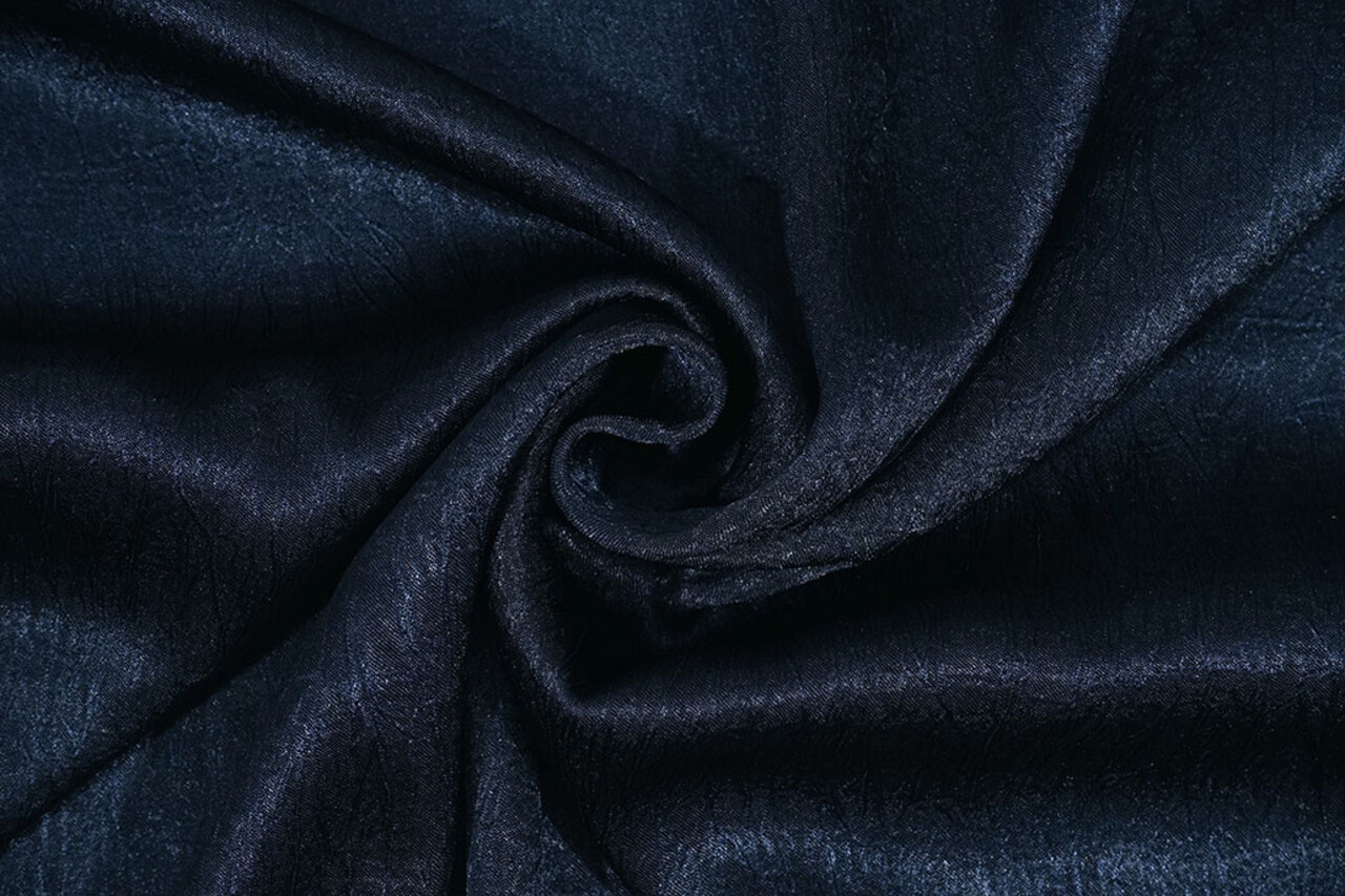 Crinkle Satin Marineblau
