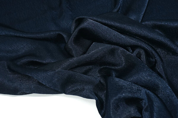 Crinkle Satijn Marine Blauw Crinkle Satijn Marine Blauw