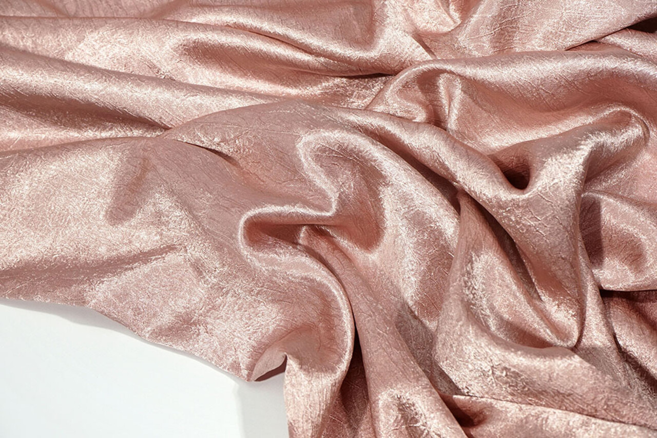 Crêpe Froissé Satin Rose Poudré