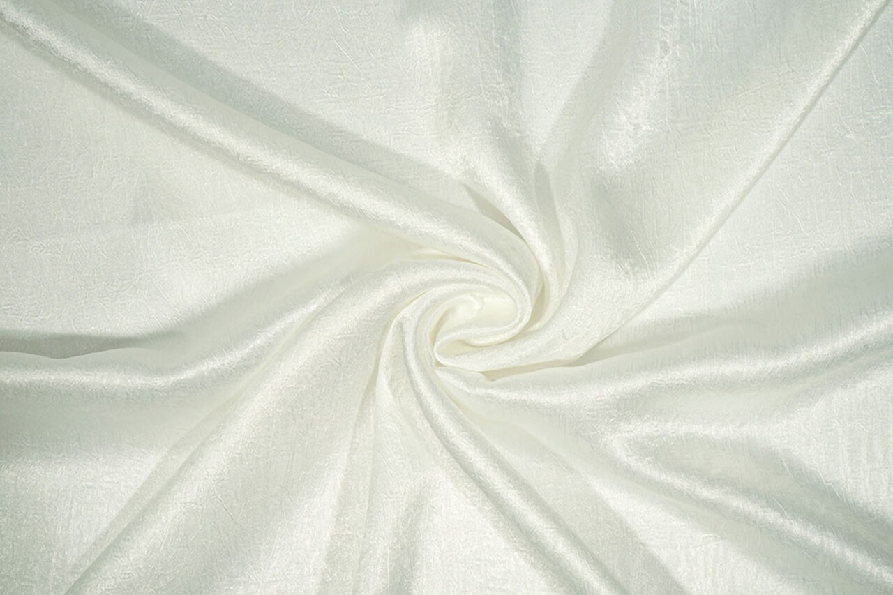 Crinkle Satin Off-White