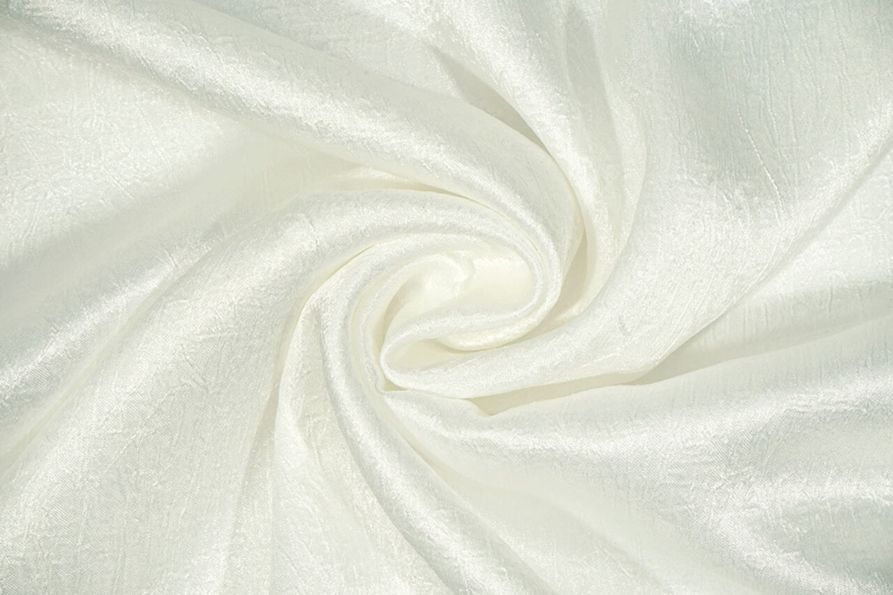 Crinkle Satin Off-White