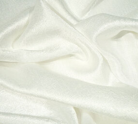 Crêpe Froissé Satin Blanc Cassé
