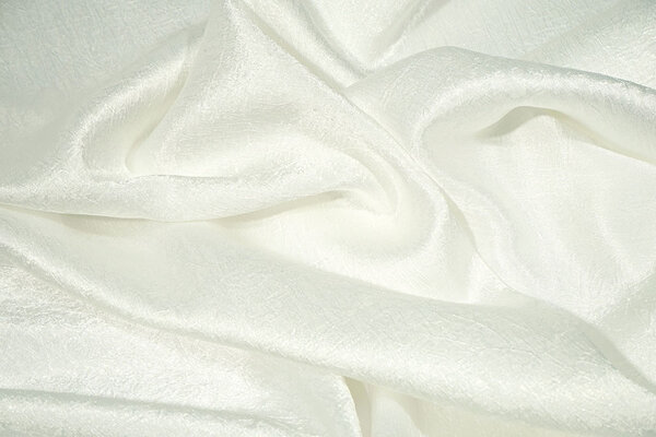 Crinkle Satin Off-White