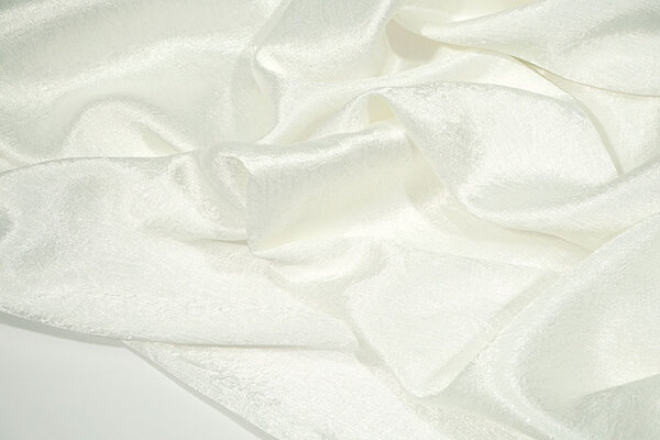 Crinkle Satin Off-White