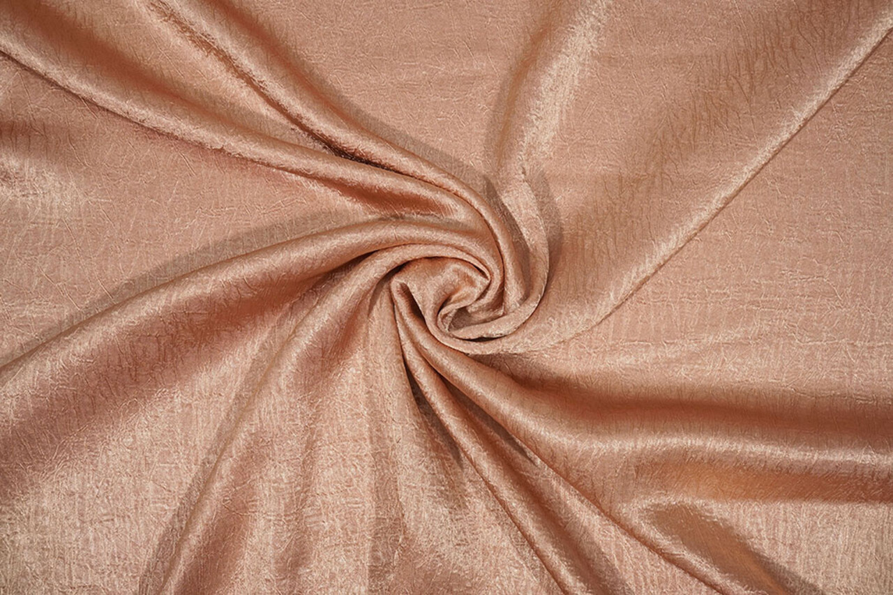 Crinkle Satijn Donker Zalm Roze