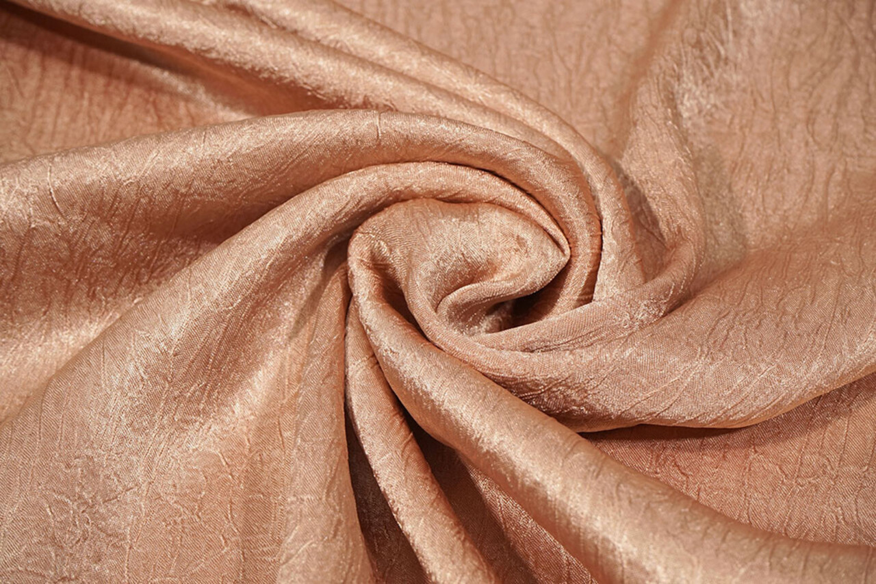 Crinkle  Satin Dark Salmon Pink