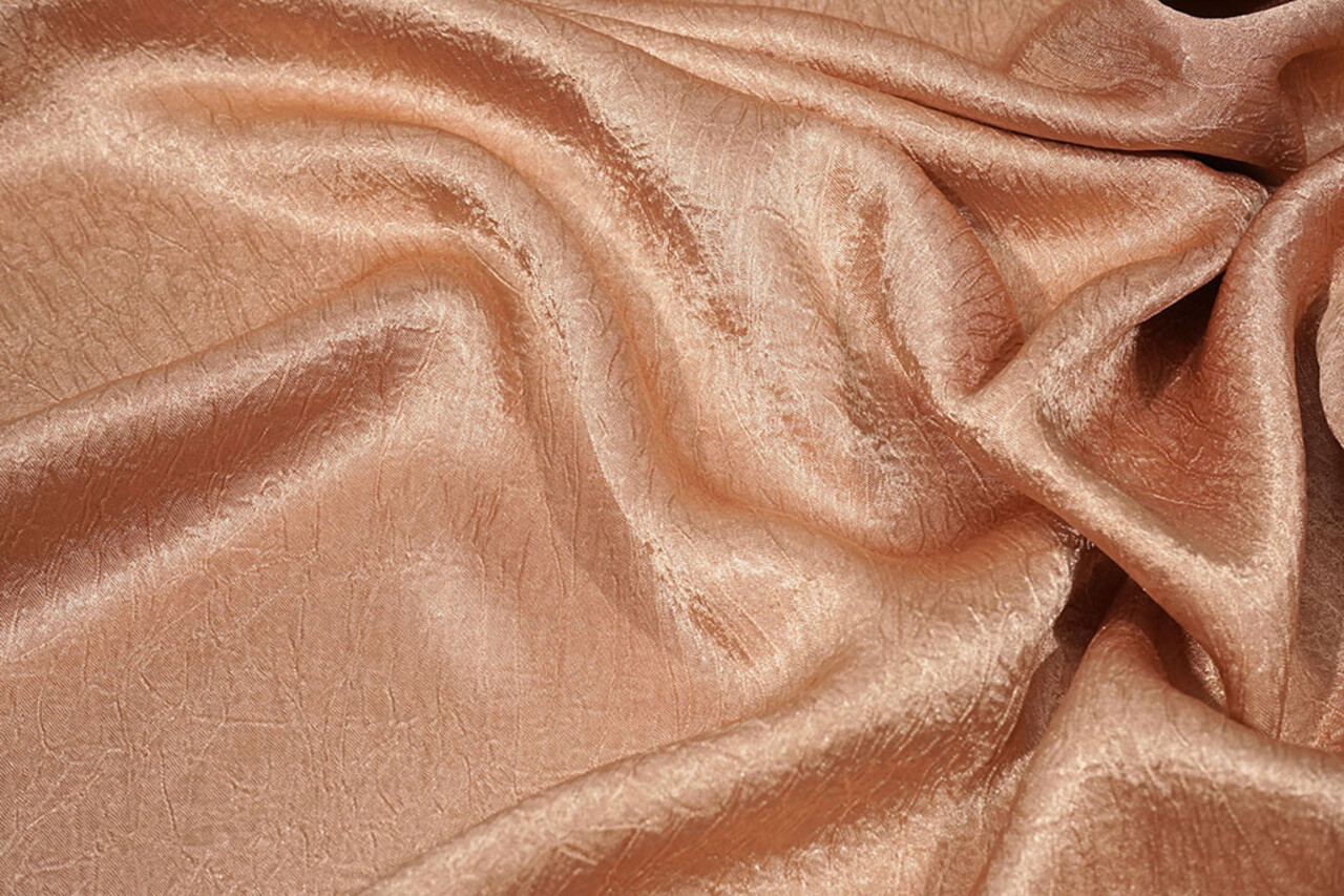 Crinkle  Satin Dark Salmon Pink