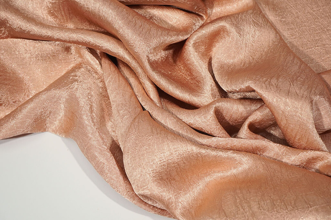 Crinkle  Satin Dark Salmon Pink