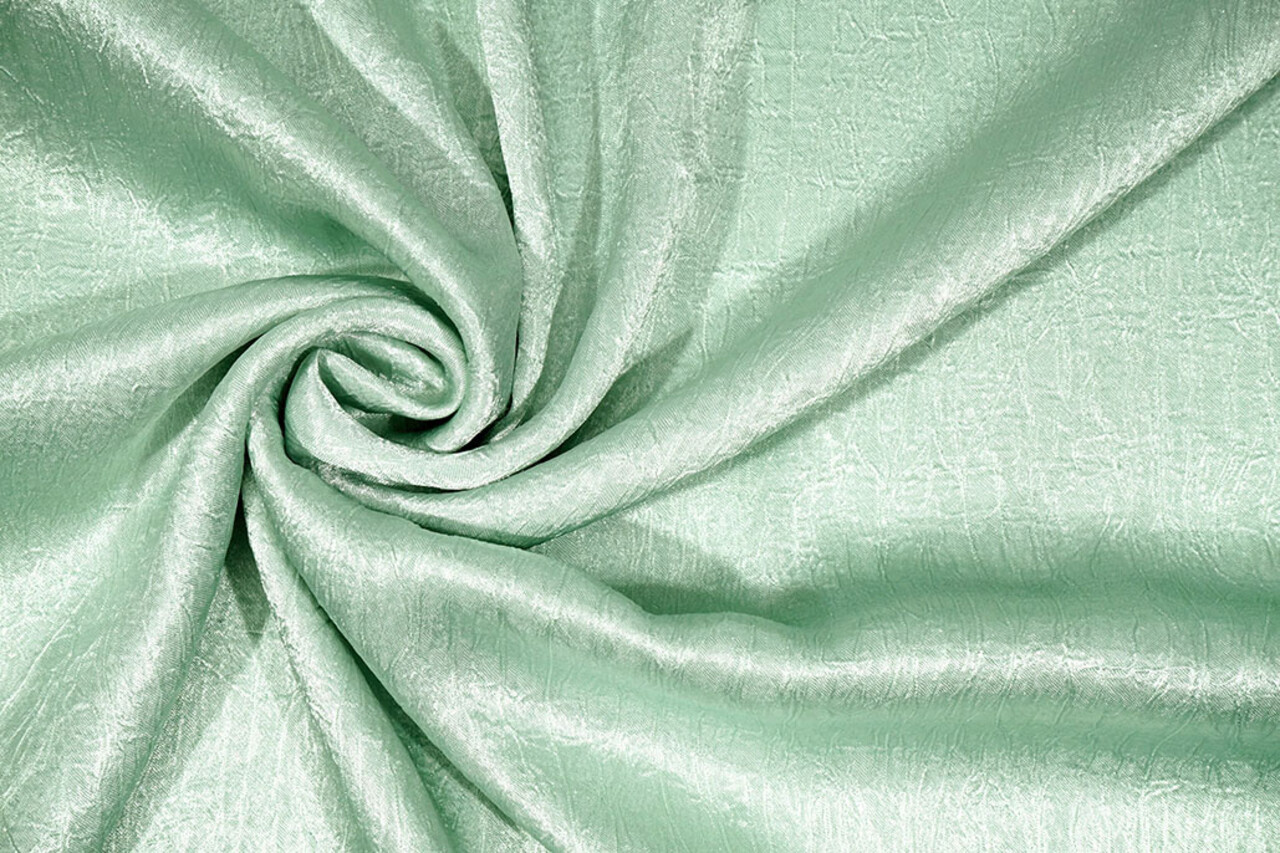Crêpe Froissé Satin Vert Ancien Clair