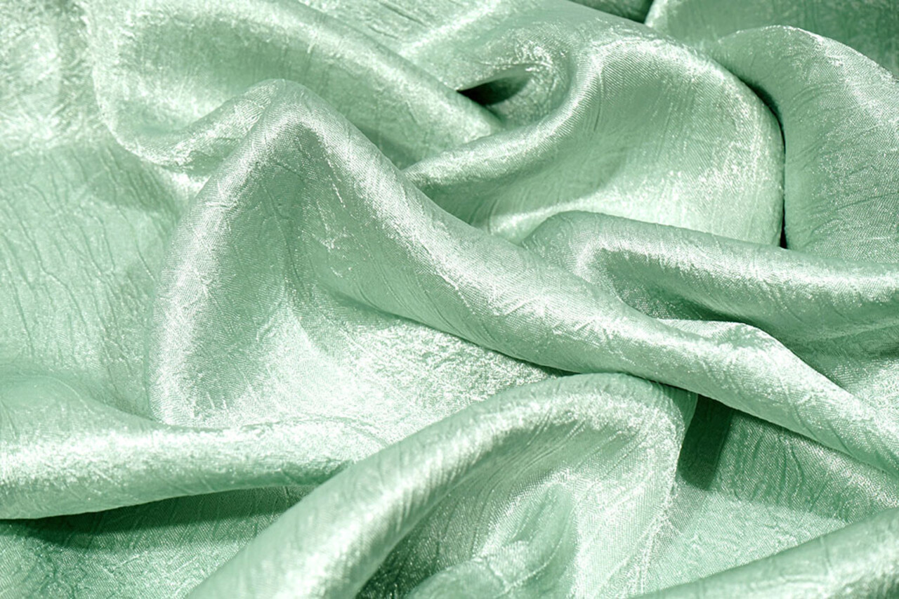 Effetto Stropicciato Raso Verde Antico Chiaro Effetto Stropicciato Raso Verde Antico Chiaro