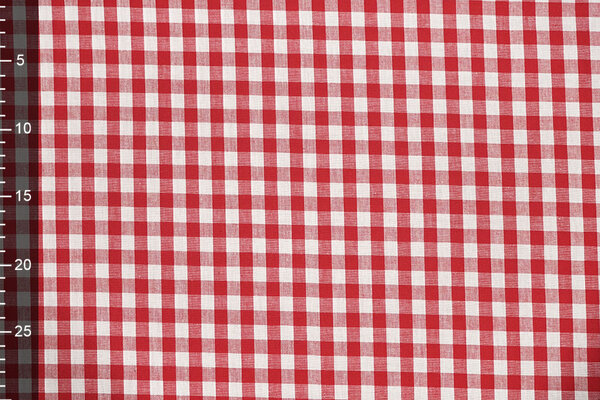 Cotton Gingham Check 1 cm Red
