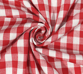 Cotton Gingham Check 1 cm Red Cotton Gingham Check 1 cm Red