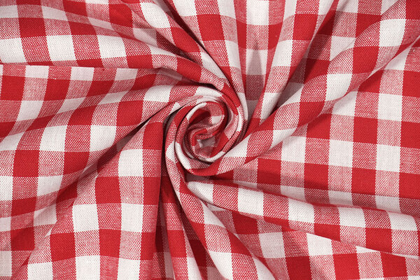 Cotton Gingham Check 1 cm Red