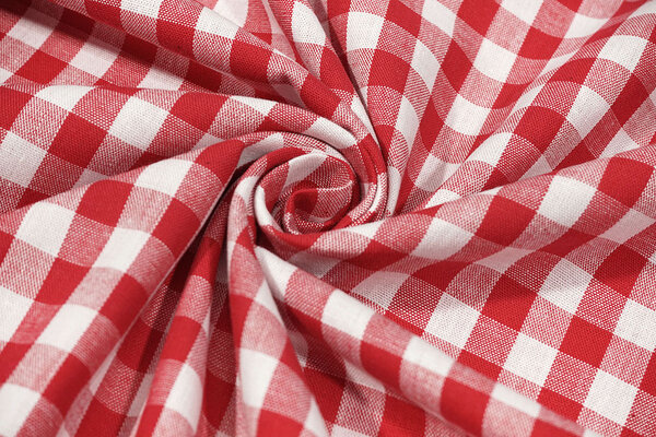 Katoenen Boerenbont Ruit 1 cm Rood