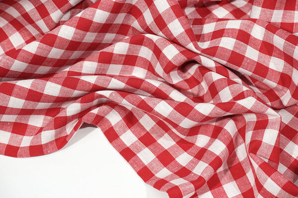 Katoenen Boerenbont Ruit 1 cm Rood