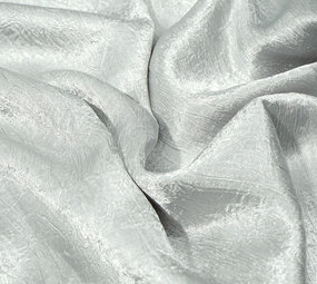 Crinkle  Satin Silber Grau