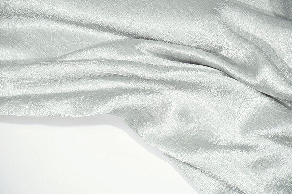 Crinkle  Satin Silber Grau