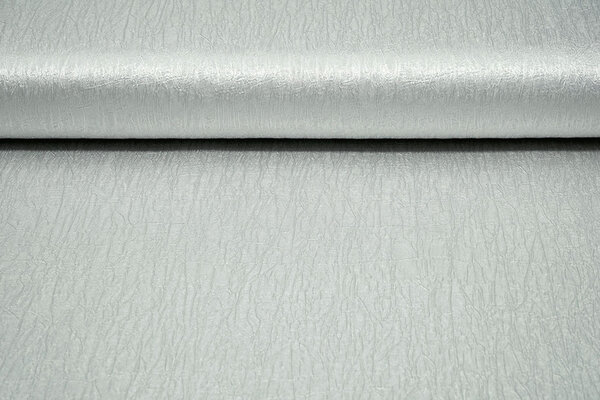Crinkle  Satin Silber Grau